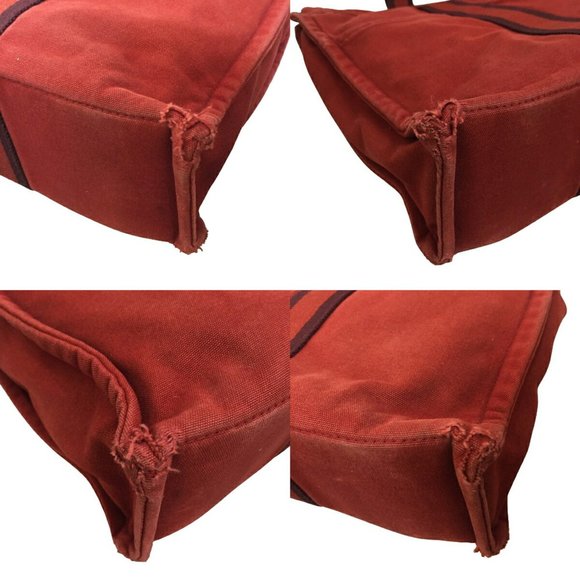 HERMES Four Toe Tote MM Bag Men's Women's Bordeaux - Picture 4 of 9